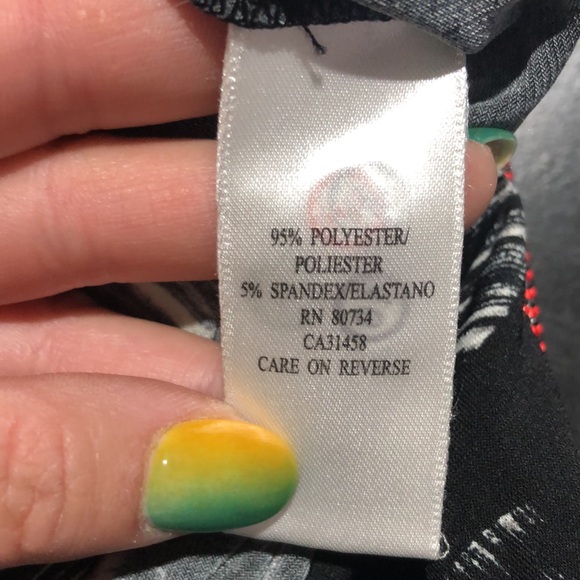 BCBGMAXAZRIA black and white dot faux wrap dress size xs - Picture 10 of 10